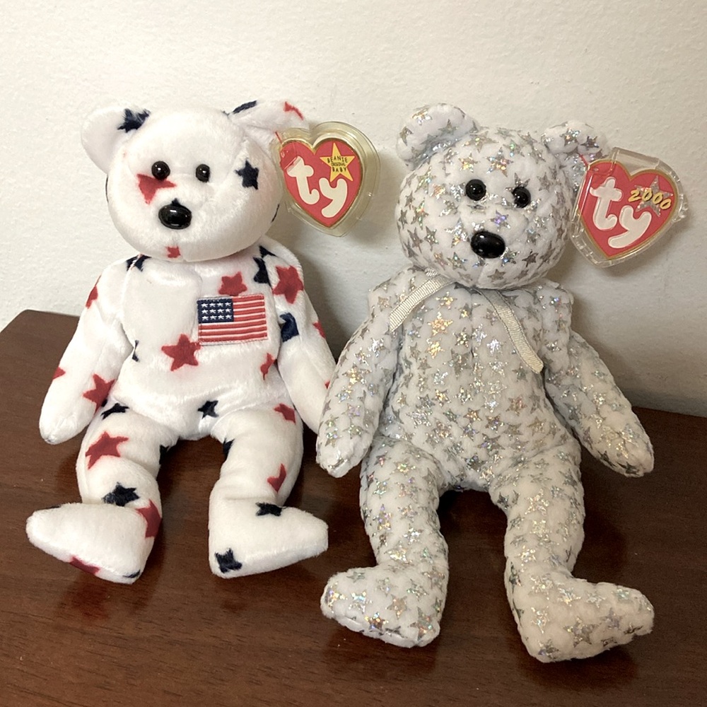 5 for $30! Vintage 1998 Beanie Babies USA American Flag 2000 toys rare collect